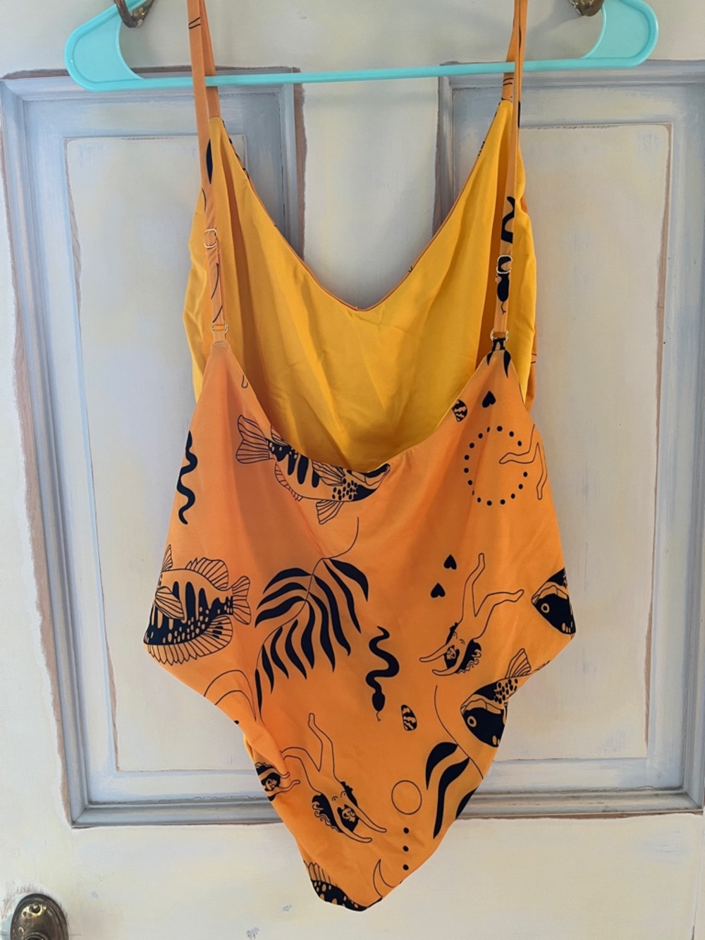 Lookabout Strappy One-Piece Swimsuit in Yellow - Picture 4 of 5